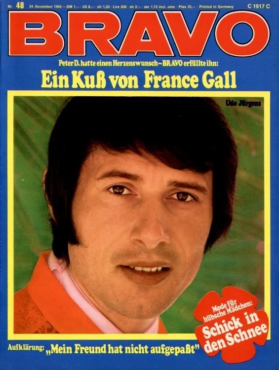 Bravo Tijdschrift Duitsland 1969-48 – Udo Jürgens France Gall – Originele uitgave