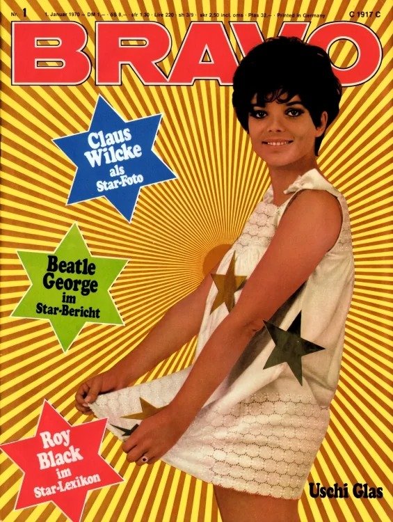 Bravo Lehti Saksa 1970-01 – Uschi Glas Claus Wilcke George Harrison Roy Black The Beatles – Alkuperäinen painos