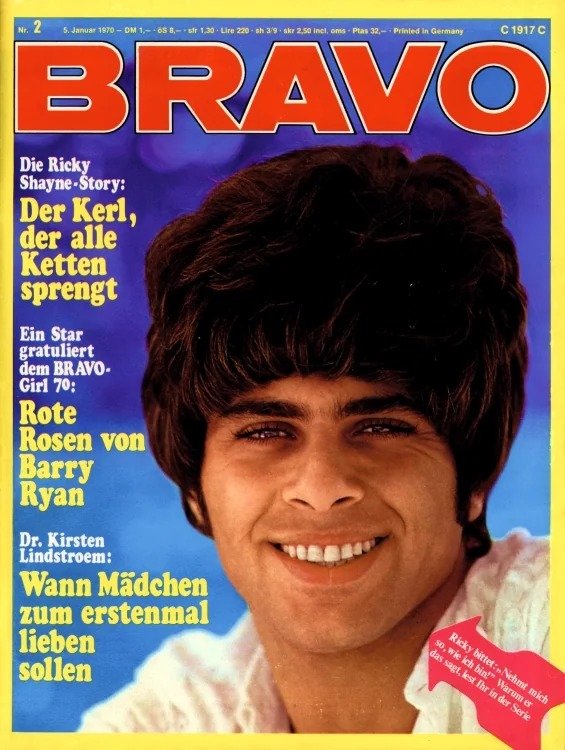 Bravo Magasin Tyskland 1970-02 – Ricky Shayne Barry Ryan Kirsten Lindstroem – Originalutgåva