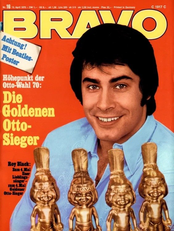 Bravo Lehti Saksa 1970-16 – Roy Black The Beatles – Alkuperäinen painos