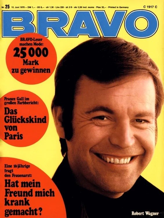 Bravo Lehti Saksa 1970-25 – Robert Wagner France Gall – Alkuperäinen painos