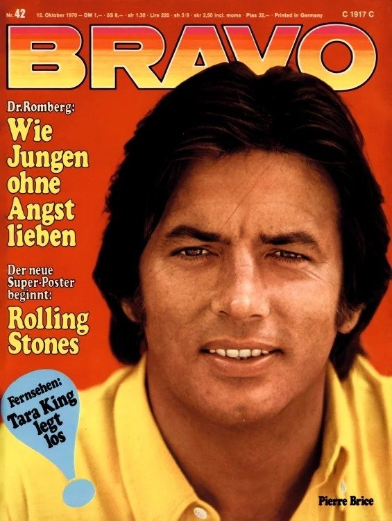 Bravo Lehti Saksa 1970-42 – Pierre Brice Tara King Rolling Stones – Alkuperäinen painos