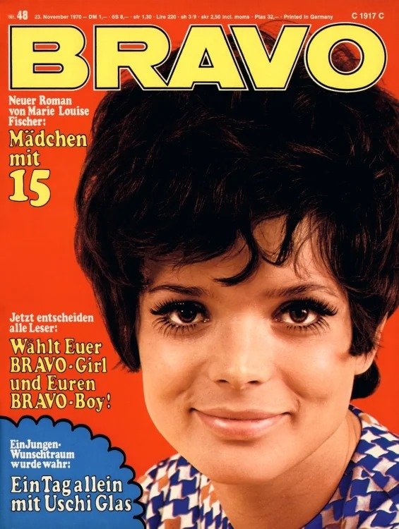 Bravo Lehti Saksa 1970-48 – Uschi Glas – Alkuperäinen painos