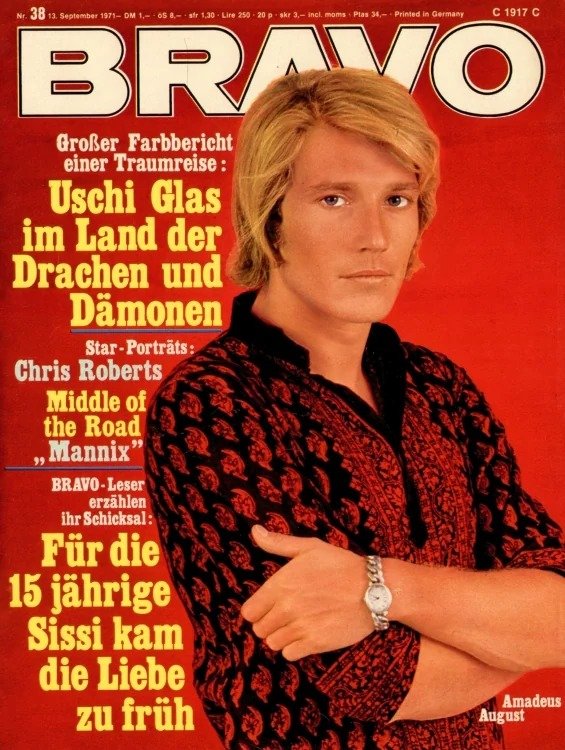 Bravo Lehti Saksa 1971-38 – Amadeus August Uschi Glas Chris Roberts Middle Of The Road – Alkuperäinen painos