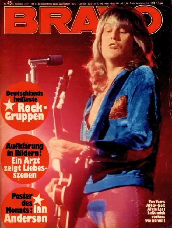 Bravo Magazin Deutschland 1972-45 Alvin Lee Ian Anderson Ten Years After