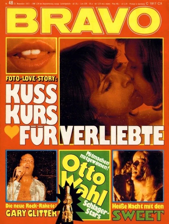 Bravo Magasin Tyskland 1972-48 – Gary Glitter Sweet – Originalutgåva
