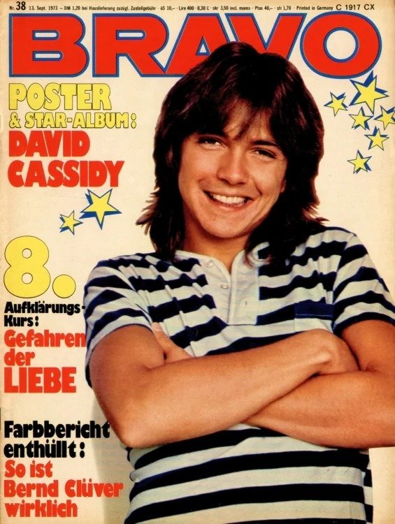 Bravo Magazin Deutschland 1973-38 David Cassidy Bernd Clüver