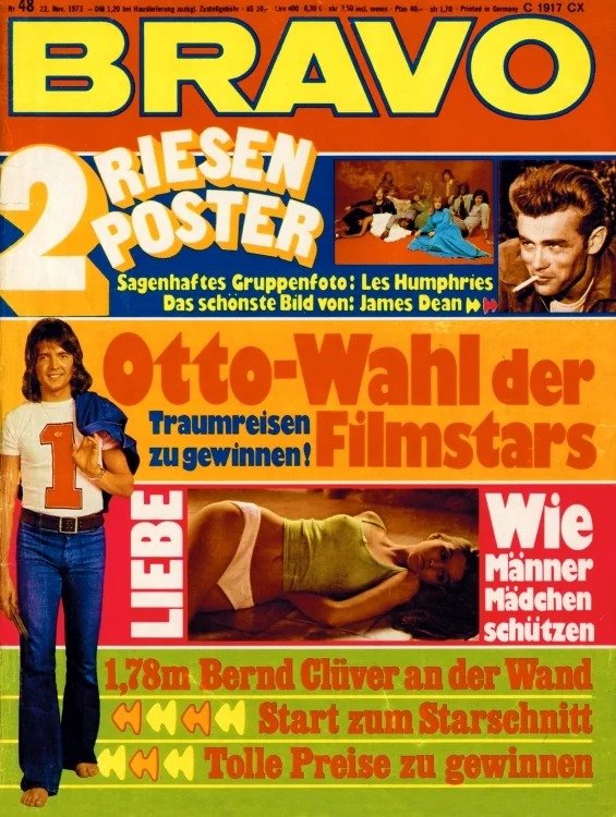 Bravo Magasin Tyskland 1973-48 – Bernd Clüver James Dean Les Humphries Singers – Originalutgåva