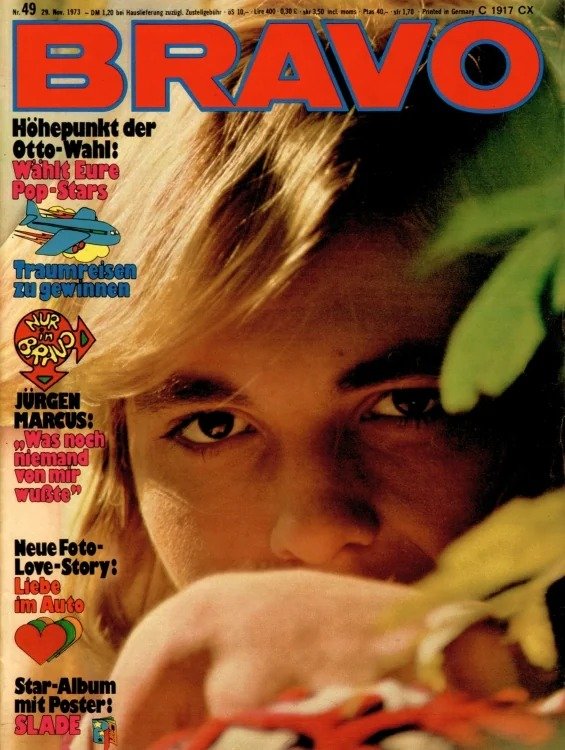 Bravo Revista Alemanha 1973-49 – Jürgen Marcus Slade – Edição original