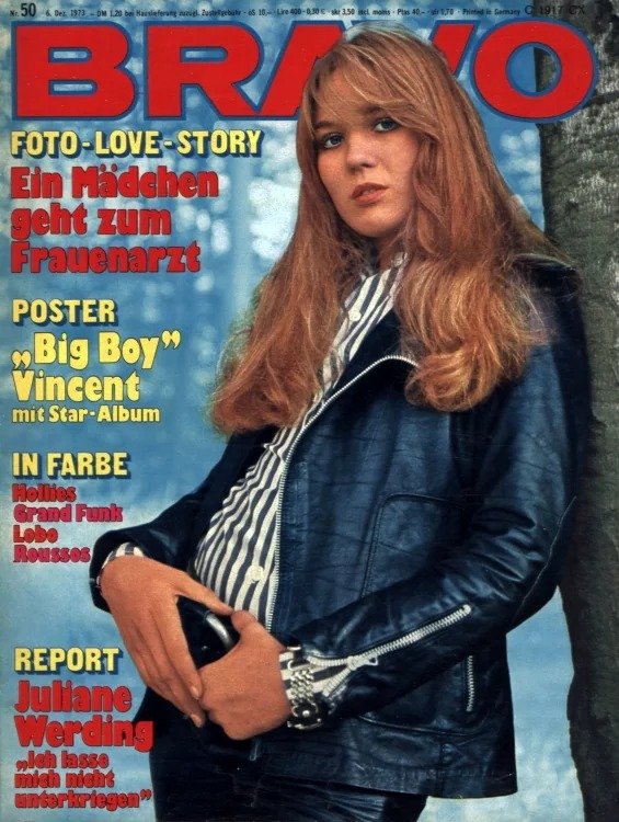 Bravo Magasin Tyskland 1973-50 – Juliane Werding Big Boy Vincent Hollies Grand Funk Lobo – Originaludgave