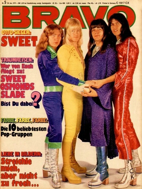Bravo Magasin Tyskland 1974-05 – Brian Connolly Steve Priest Andy Scott Mick Tucker The Osmonds – Originalutgåva