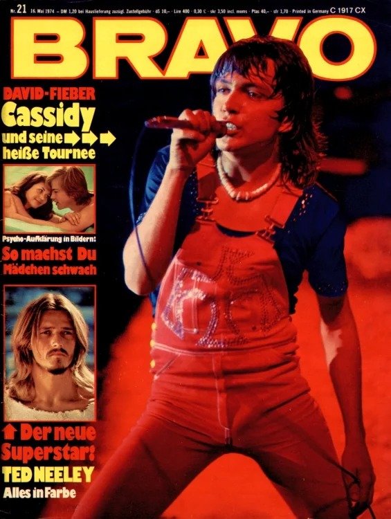 Bravo Lehti Saksa 1974-21 – David Cassidy Ted Neeley – Alkuperäinen painos