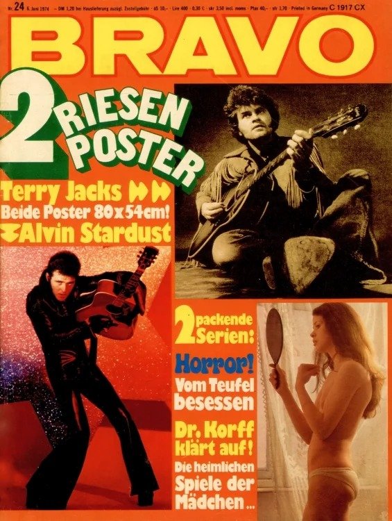 Bravo Lehti Saksa 1974-24 – Alvin Stardust Terry Jacks – Alkuperäinen painos