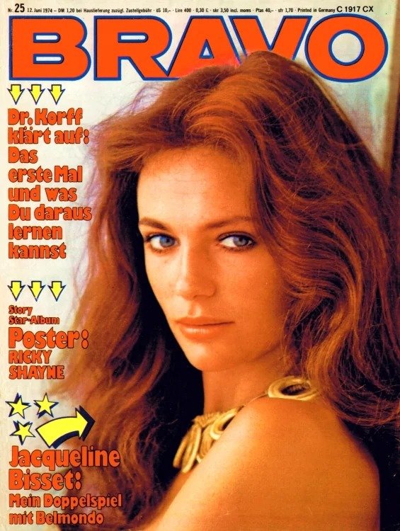 Bravo Magasin Tyskland 1974-25 – Jacqueline Bisset Ricky Shayne – Originalutgåva