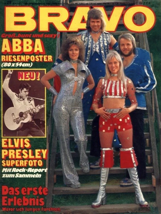 Bravo Lehti Saksa 1974-28 – Agnetha Fältskog Anni-Frid Lyngstad Björn Ulvaeus Benny Andersson Elvis Presley – Alkuperäinen painos
