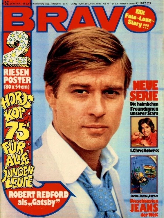 Bravo Lehti Saksa 1974-52 – Robert Redford Chris Roberts – Alkuperäinen painos