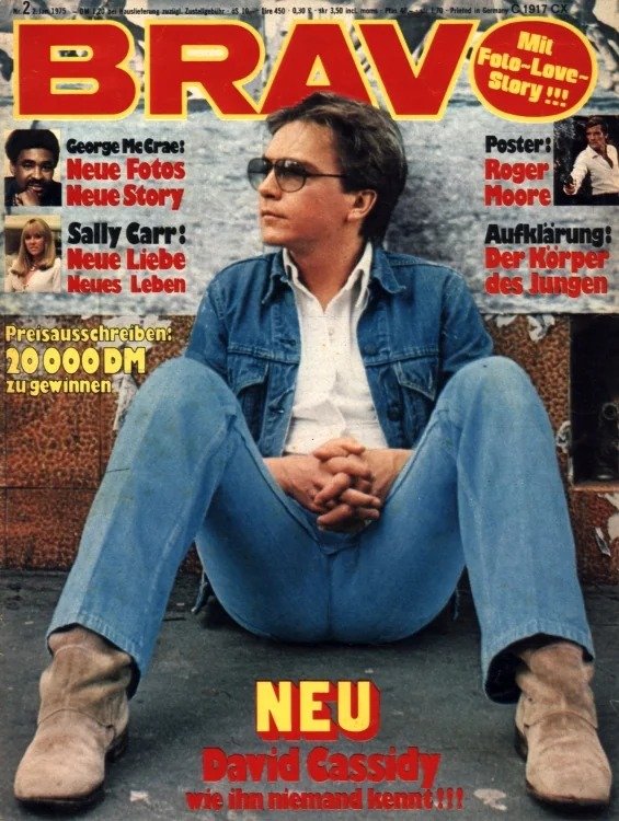 Bravo Lehti Saksa 1975-02 – David Cassidy George McCrae Sally Carr Roger Moore – Alkuperäinen painos