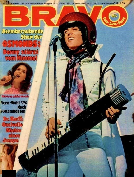 Bravo Rivista Germania 1975-11 – Donny Osmond Marie Osmond The Osmonds – Edizione originale