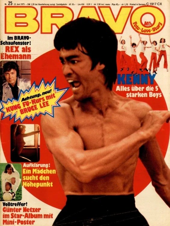 Bravo Lehti Saksa 1975-25 – Bruce Lee Günter Netzer Kenny – Alkuperäinen painos