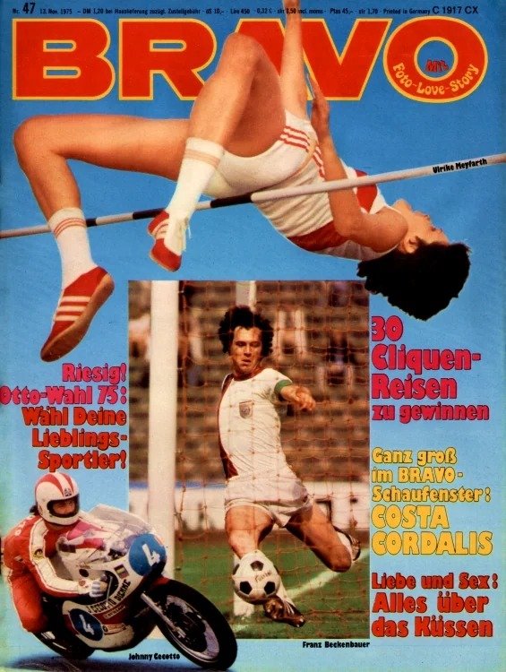 Bravo Magasin Tyskland 1975-47 – Ulrike Meyfarth Franz Beckenbauer Johnny Cecotto Costa Cordalis – Originalutgåva