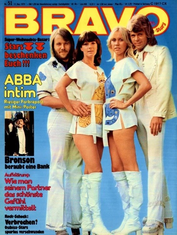 Bravo Lehti Saksa 1975-51 – Benny Andersson Anni-Frid Lyngstad Agnetha Fältskog Björn Ulvaeus Charles Bronson – Alkuperäinen painos