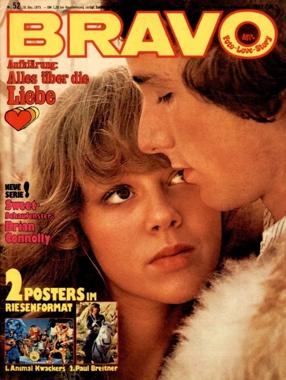Bravo Magasin Tyskland 1975-52 – Brian Connolly Paul Breitner The Sweet Animal Kwackers – Originalutgåva