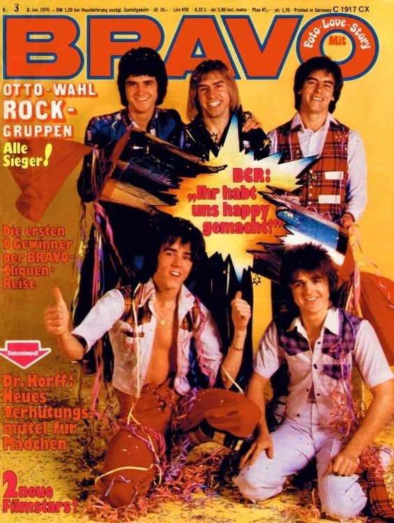 Bravo Lehti Saksa 1976-03 – Les McKeown Stuart Wood Eric Faulkner Alan Longmuir Derek Longmuir – Alkuperäinen painos