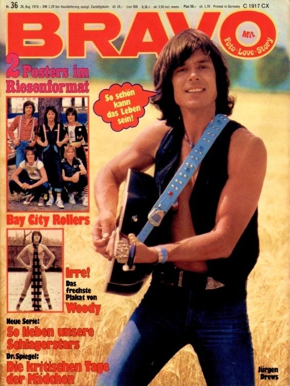 Bravo Magasin Tyskland 1976-36 – Jürgen Drews Woody Allen Bay City Rollers – Originalutgåva