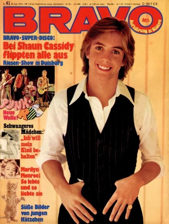 Bravo Magasin Tyskland 1976-41 – Shaun Cassidy Marilyn Monroe – Originalutgåva