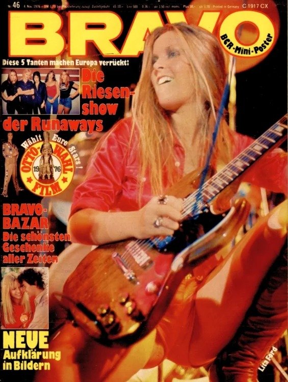Bravo Magazin Deutschland 1976-46 Lita Ford The Runaways