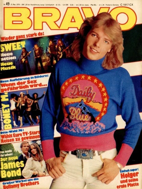 Bravo Lehti Saksa 1976-49 – Andy Gibb Sweet Boney M. Bellamy Brothers – Alkuperäinen painos