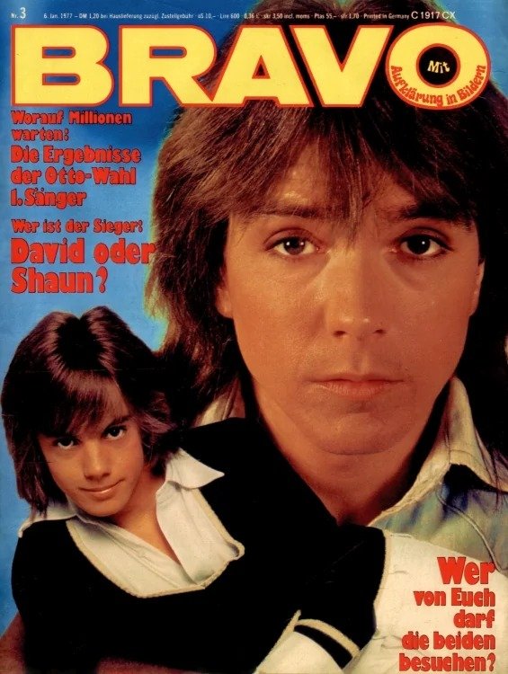 Bravo Magasin Tyskland 1977-03 – David Cassidy Shaun Cassidy – Originalutgåva