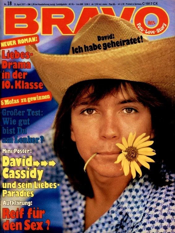 Bravo Lehti Saksa 1977-18 – David Cassidy – Alkuperäinen painos