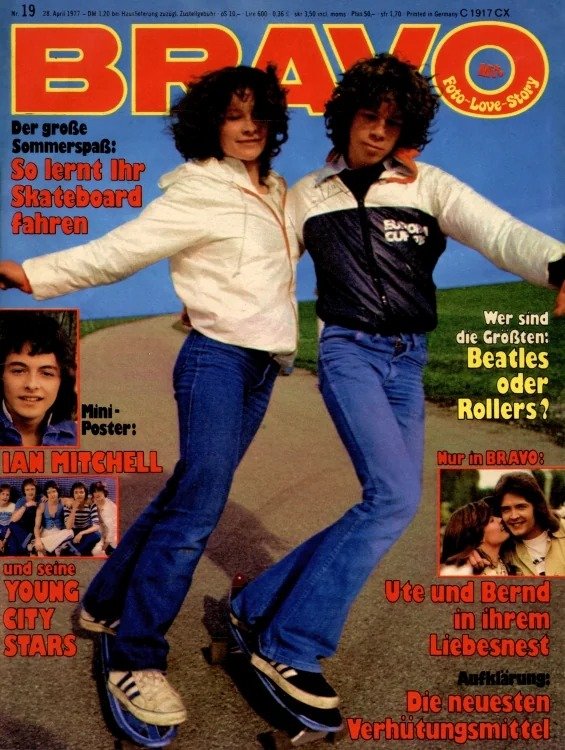 Bravo Lehti Saksa 1977-19 – Ian Mitchell Bay City Rollers Beatles Young City Stars – Alkuperäinen painos