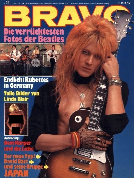Bravo Magasin Tyskland 1977-29 – David Sylvian Linda Blair The Beatles Rubettes Japan – Originalutgåva