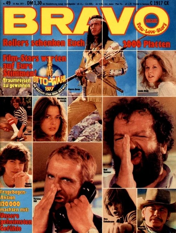 Bravo Rivista Germania 1977-49 – Pierre Brice Bud Spencer Nastassja Kinski Linda Blair Leif Garrett – Edizione originale