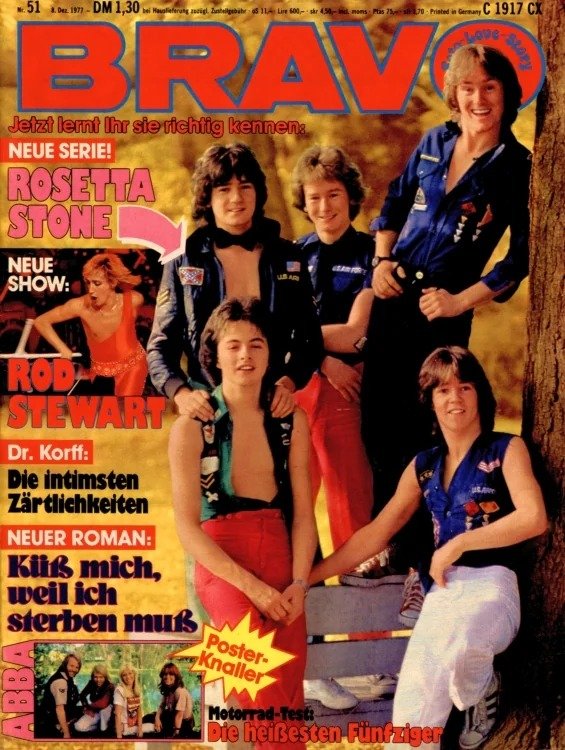 Bravo Magasin Tyskland 1977-51 – Rosetta Stone Rod Stewart ABBA – Originalutgåva