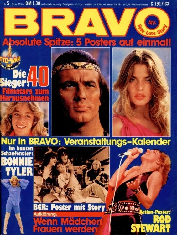 Bravo Lehti Saksa 1978-05 – Pierre Brice Nastassja Kinski Bonnie Tyler Rod Stewart Bay City Rollers – Alkuperäinen painos