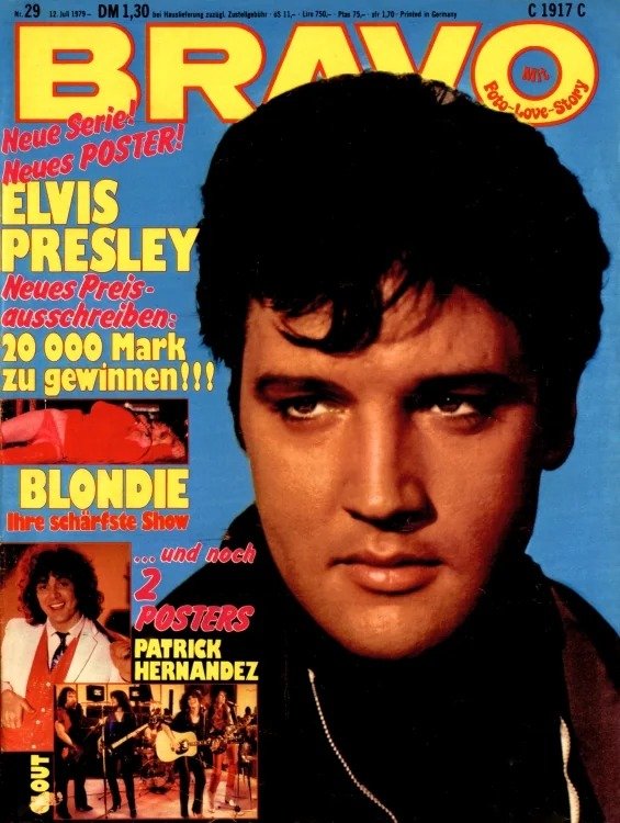 Bravo Magasin Tyskland 1979-29 – Elvis Presley Patrick Hernandez Blondie – Originalutgåva