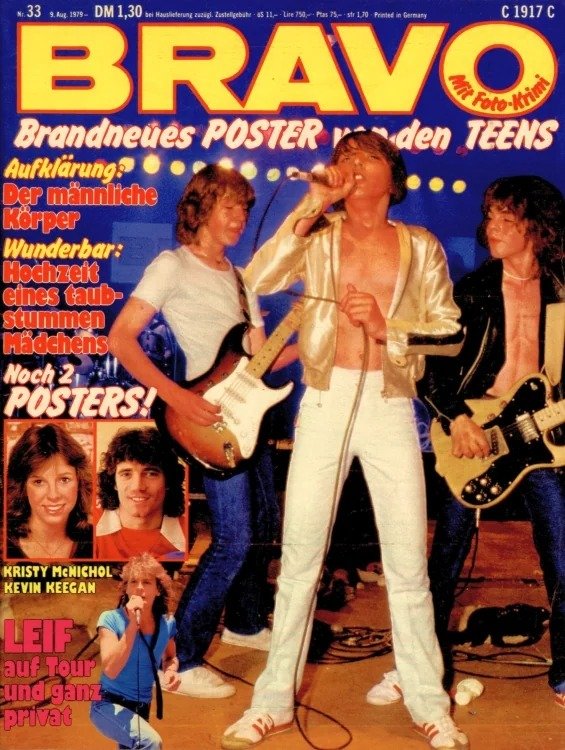 Bravo Magasin Tyskland 1979-33 – The Teens Leif Garrett Kristy McNichol Kevin Keegan – Originalutgåva