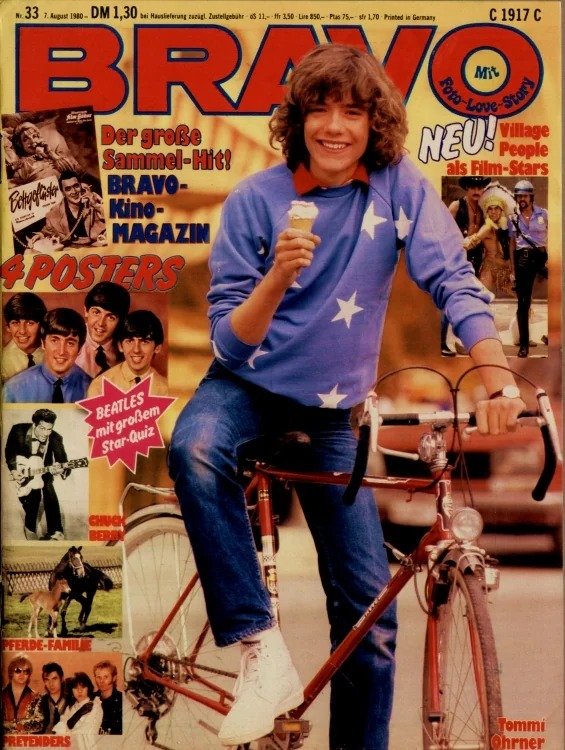 Bravo Lehti Saksa 1980-33 – Tommi Ohrner The Beatles Village People Pretenders – Alkuperäinen painos