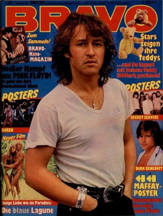 Bravo Magasin Tyskland 1980-37 – Peter Maffay Dirk Benedict Pink Floyd Queen Secret Service – Originalutgåva