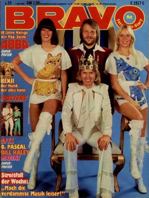 Bravo Revista Alemanha 1981-15 – Agnetha Fältskog Björn Ulvaeus Benny Andersson Anni-Frid Lyngstad Bill Haley – Edição original
