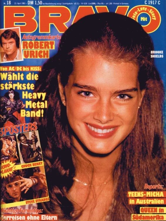 Bravo Magasin Tyskland 1981-18 – Brooke Shields Robert Urich Chuck Berry Steve Strange AC/DC – Originaludgave