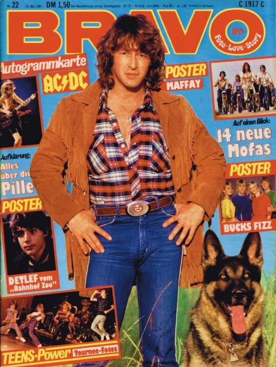 Bravo Magasin Tyskland 1981-22 – Peter Maffay Christiane F. AC/DC Bucks Fizz – Originalutgåva