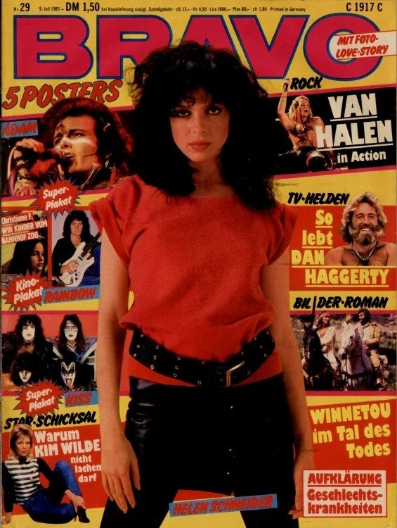 Bravo Lehti Saksa 1981-29 – Helen Schneider Adam Ant Dan Haggerty Kim Wilde Van Halen – Alkuperäinen painos