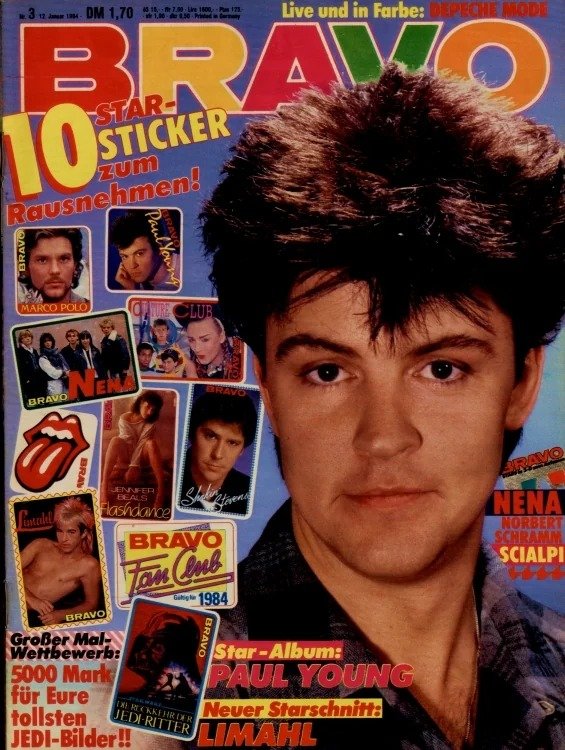 Bravo Magazin Deutschland 1984-03 Paul Young Marco Polo Limahl Bravo Depeche Mode