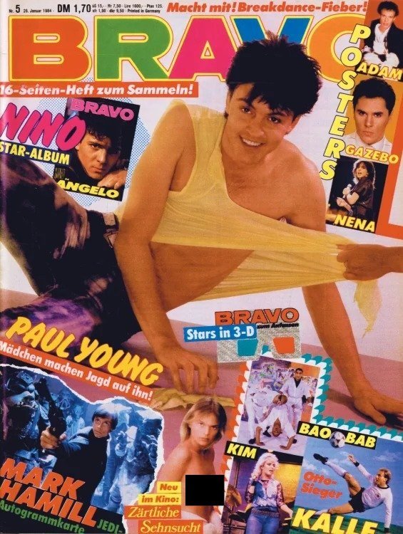 Bravo Magasin Tyskland 1984-05 – Paul Young Mark Hamill Nino De Angelo Nena Gazebo – Originalutgåva