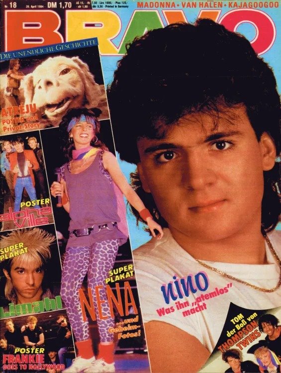 Bravo Magasin Tyskland 1984-18 – Nino De Angelo Nena Limahl Atreju Alphaville – Originalutgåva