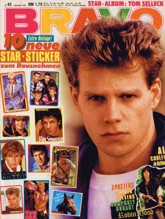 Bravo Rivista Germania 1984-45 – Al Corley Rick Springfield George Michael Tom Selleck Shakin' Stevens – Edizione originale